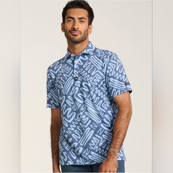 Bad Birdie Other - Bad Birdie Mazed and Confused Navy Golf Lightweight Polo Size Large